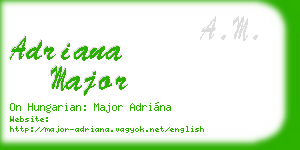 adriana major business card