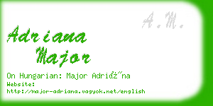 adriana major business card